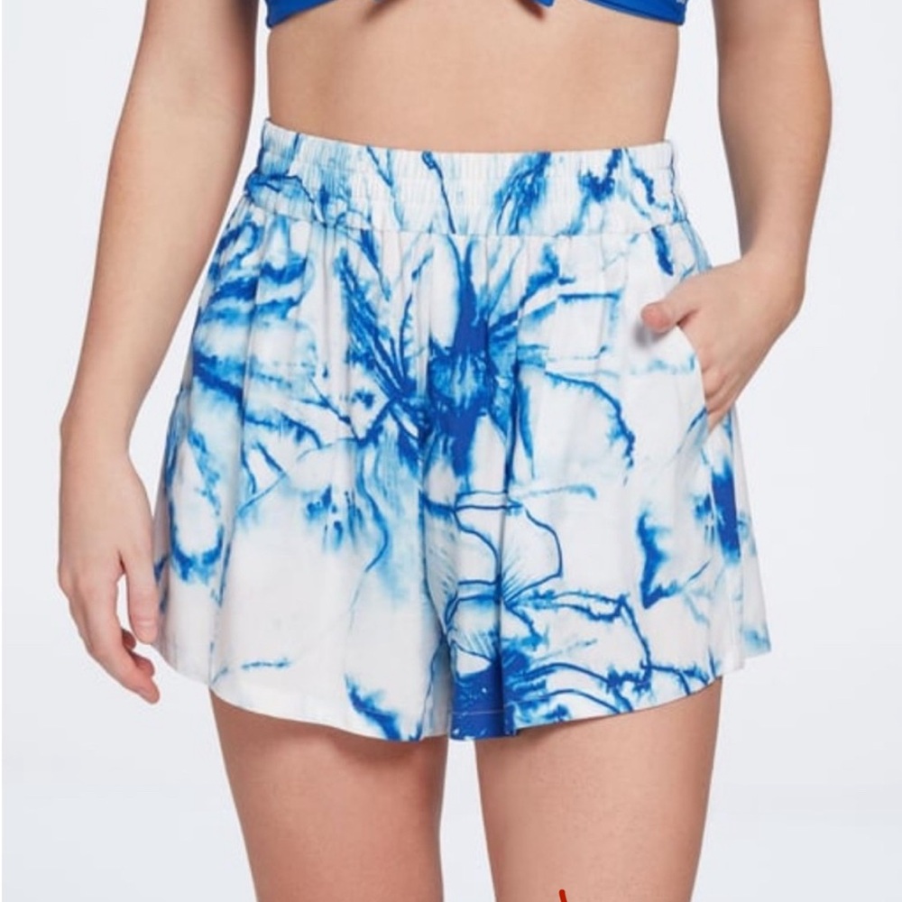 CALIA by Carrie Underwood Blue and White swim cover up tie dye
